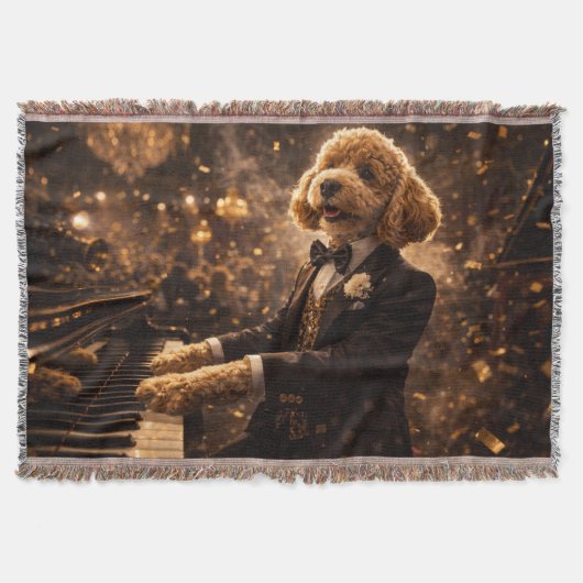 Couverture Plaid Luxueux Cockapoo | Cadeau Élégant pour Chien (Devant)