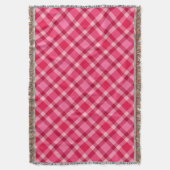 Couverture Plaid moderne du milieu du siècle - rose et vin (devant Vertical)