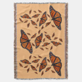 Couverture Plaid Monarque Papillon (Orange) (devant Vertical)