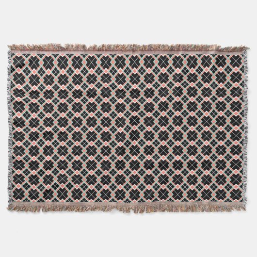 Couverture Plaid (Monnaie De Corail Noir Blanc) Lancer la cou (Devant)