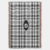 Couverture Plaid noir et blanc (devant Vertical)