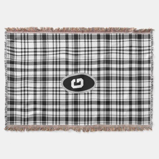 Couverture Plaid noir et blanc (Devant)