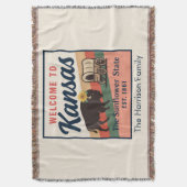 Couverture Plaid personnalisé Kansas (devant Vertical)