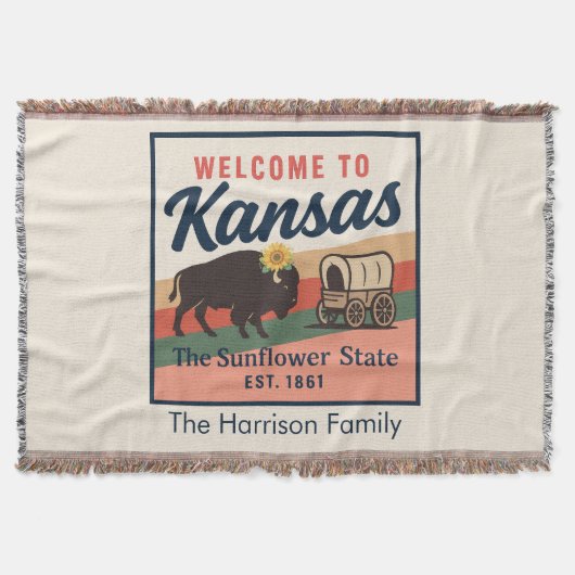 Couverture Plaid personnalisé Kansas (Devant)