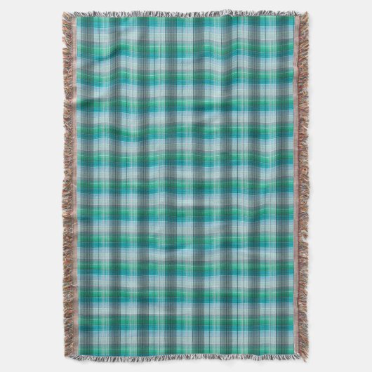 Couverture Plaid. Plaid gris bleu. (devant Vertical)