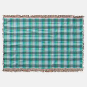 Couverture Plaid. Plaid gris bleu.