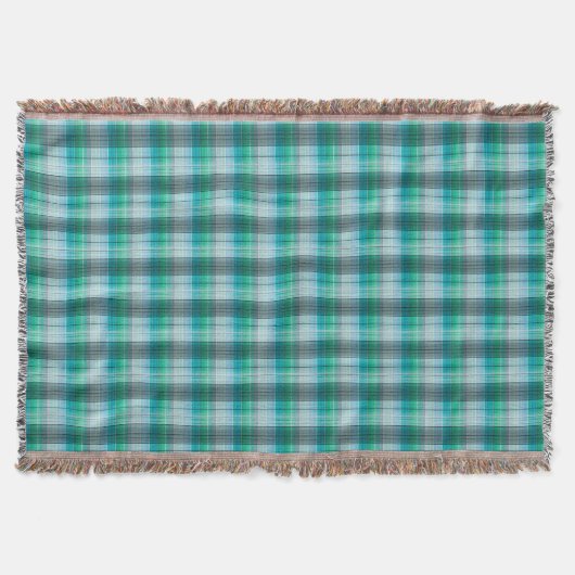 Couverture Plaid. Plaid gris bleu. (Devant)