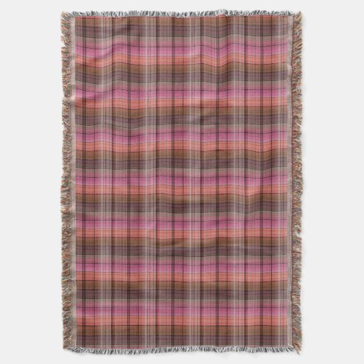 Couverture Plaid. Plaid rose Brown. (devant Vertical)