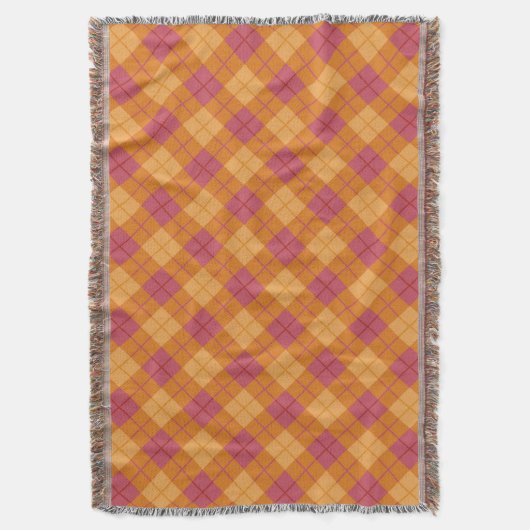 Couverture Plaid polarisé dans l'orange et le rose (devant Vertical)
