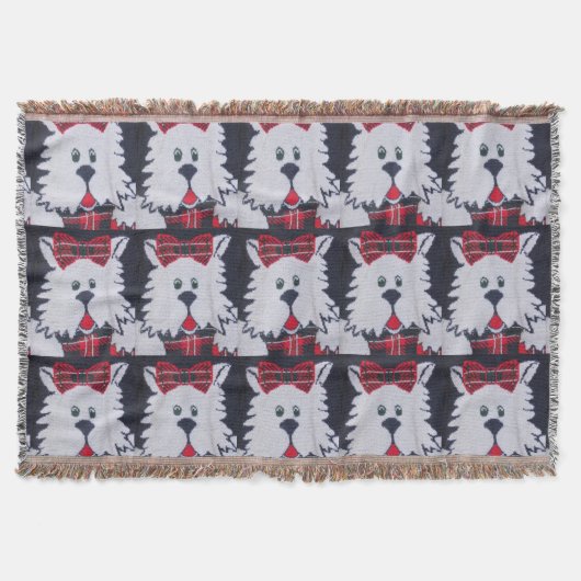 Couverture plaid scottish terrier chiot chien jeter couvertur (Devant)