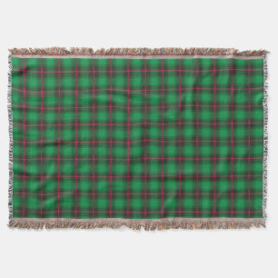 Couverture Plaid Tartan Green traditionnel écossais tendance