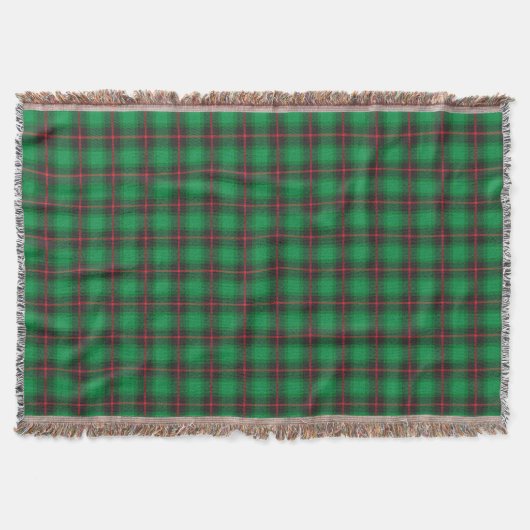 Couverture Plaid Tartan Green traditionnel écossais tendance (Devant)
