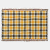 Couverture Plaid Tartan orange et noir (Devant)