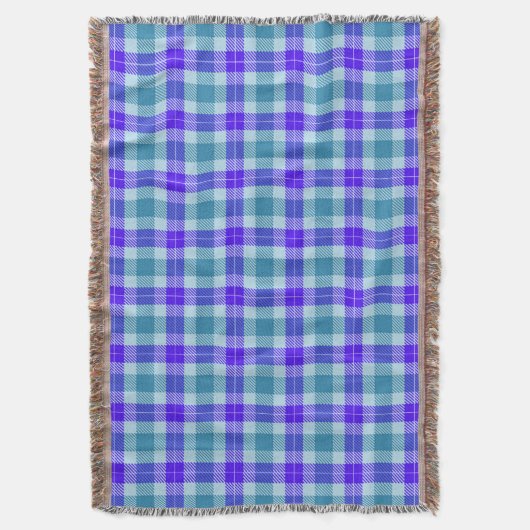 Couverture Plaid Tartan violet et vert (devant Vertical)