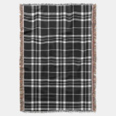 Couverture Plaid tissé blanc noir de contrôle de Buffalo de (devant Vertical)