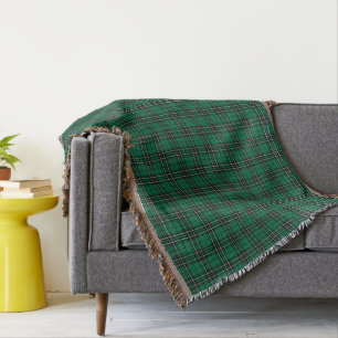 Couverture Plaid vert et noir de tartan de chasse de MacLean