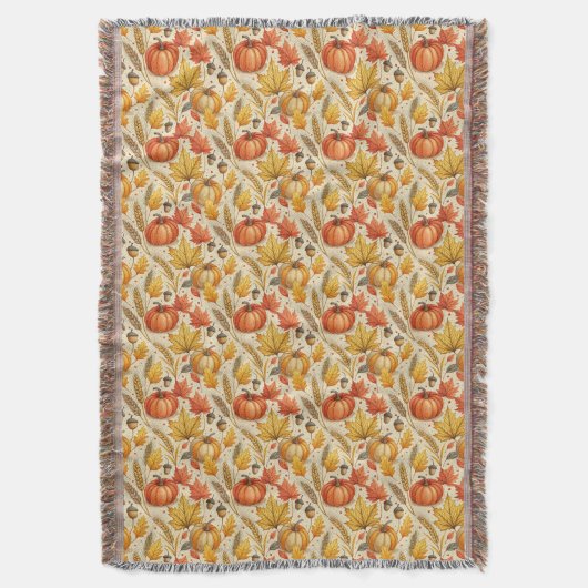 Couverture Plaids de jeté à motif d'automne (devant Vertical)