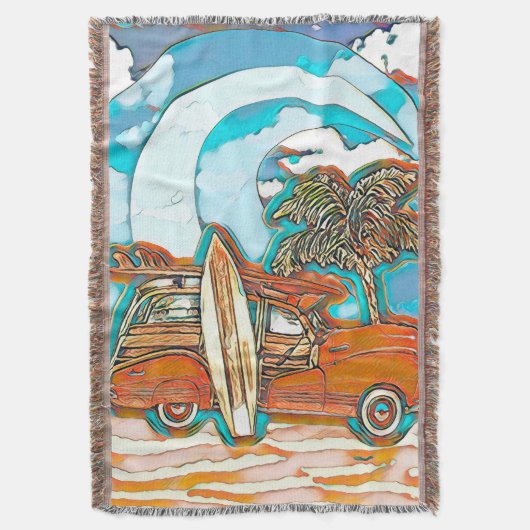 Couverture Planches de surf Woodie de plage (devant Vertical)