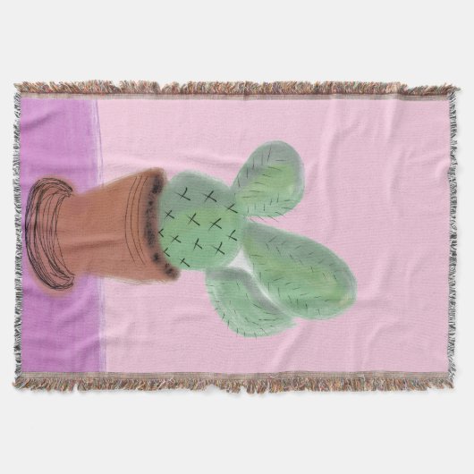 Couverture Plante Cactus Vert Violet plantes d'intérieur  (Devant)