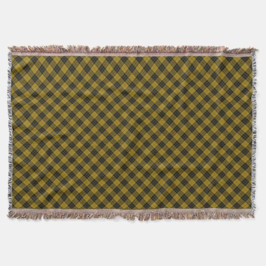 Couverture Plaque noire jaune tartan MacLeod (Devant)