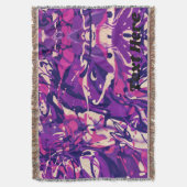 Couverture Plat personnalisé violet, blanc et rose (devant Vertical)