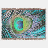Couverture Plume de paon sur Turquoise (Devant)