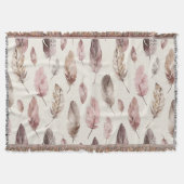 Couverture Plumes Brown roses (Devant)