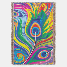Plumes de paon Art Abstrait