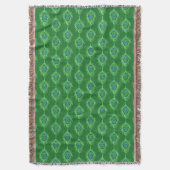 Couverture Plumes de paon, vert citron sur vert émeraude (devant Vertical)