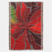 Couverture Poinsettia Abstraite (devant Vertical)