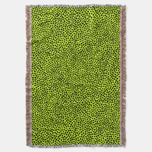 Couverture Points aléatoires - Noir sur Lime Vert (devant Vertical)