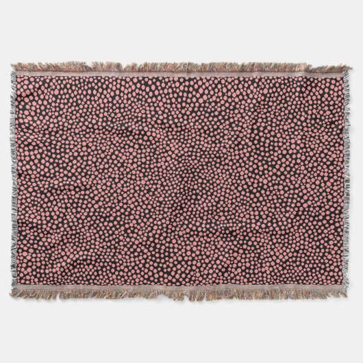 Couverture Points aléatoires - Rose doux sur Noir (Devant)