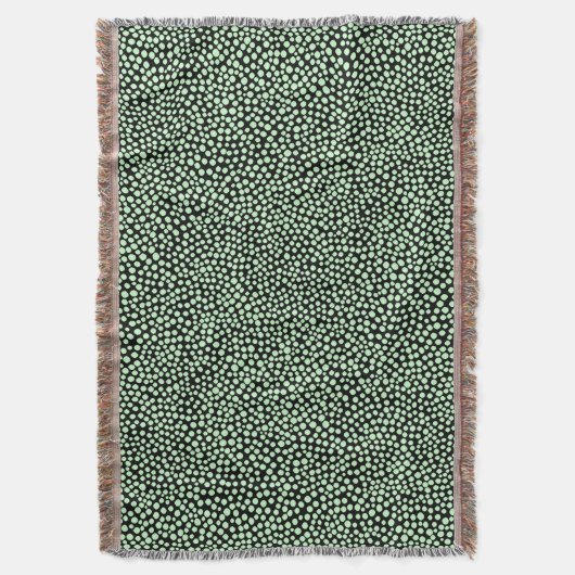 Couverture Points aléatoires - Vert fantôme sur noir (devant Vertical)