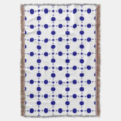Couverture Points bleus de marine, Motif à pois, Pois (devant Vertical)