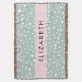 Couverture Points Dalmatiens verts, Spots, Votre Nom (devant Vertical)