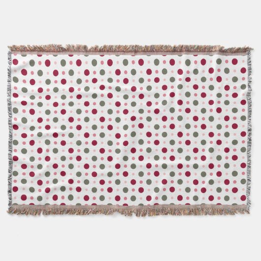 Couverture points roses et verts sauge (Devant)