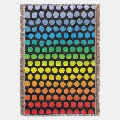 Couverture Pois arc-en-ciel - Noir (devant Vertical)