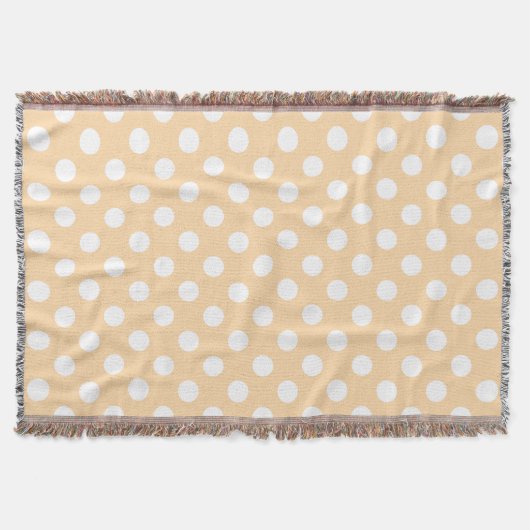 Couverture Pois blancs sur beige (Devant)
