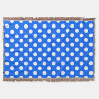 Pois blancs sur bleu royal