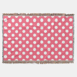 Couverture Pois blancs sur corail
