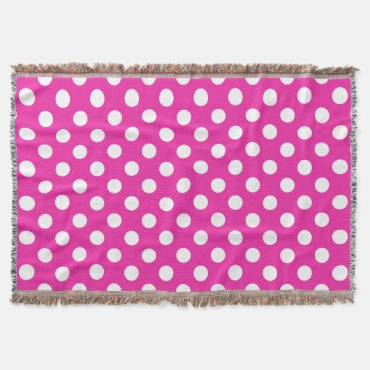 Couverture Pois blancs sur fuchsia (Devant)