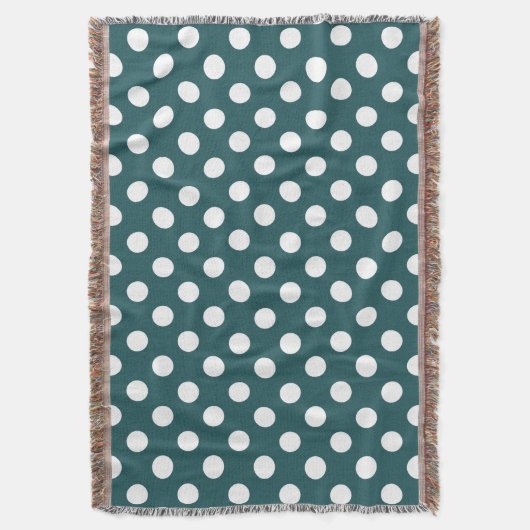 Couverture Pois blancs sur turquoise (devant Vertical)