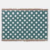 Couverture Pois blancs sur turquoise (Devant)