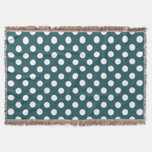 Couverture Pois blancs sur turquoise