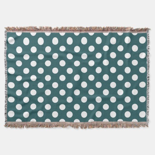 Couverture Pois blancs sur turquoise (Devant)