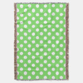 Couverture Pois blancs sur vert pomme (devant Vertical)