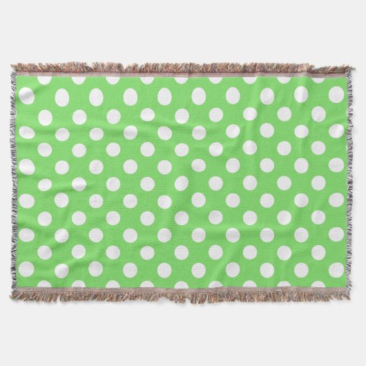 Couverture Pois blancs sur vert pomme (Devant)