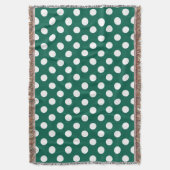 Couverture Pois blancs sur vert sauge (devant Vertical)