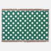Couverture Pois blancs sur vert sauge (Devant)