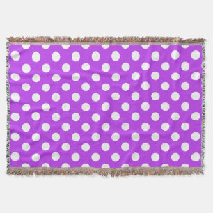Couverture Pois blancs sur violet clair